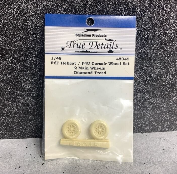 1/48 Scale True Details Diamond Tread Wheels for F6F Hellcat & F4U Corsair