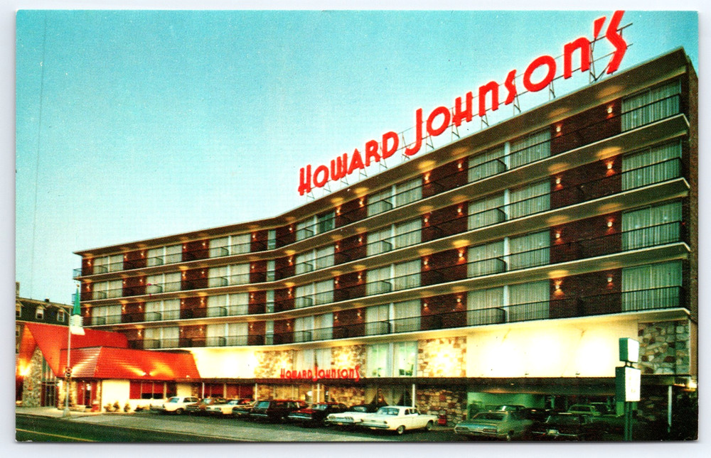 Atlantic City New Jersey Howard Johnson's Motor Lodge Building Vintage Postcard