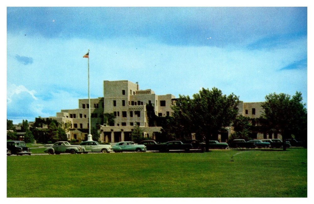c1950 US VA Veterans Hospital Building Albuquerque New Mexico Vintage Postcard
