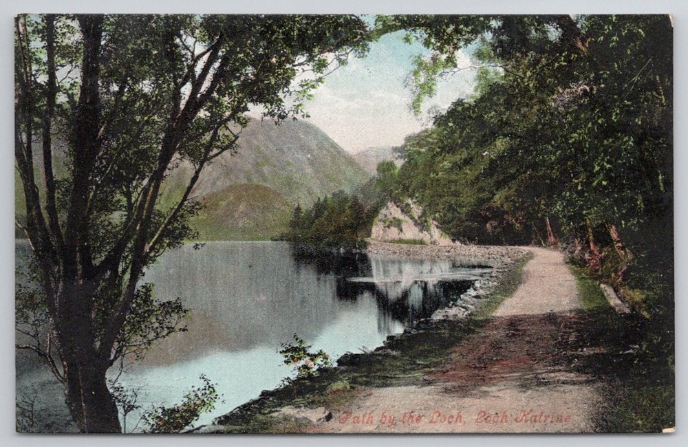 Early 1900s Loch Katrine Scotland Path Vintage Postcard Valentines Series
