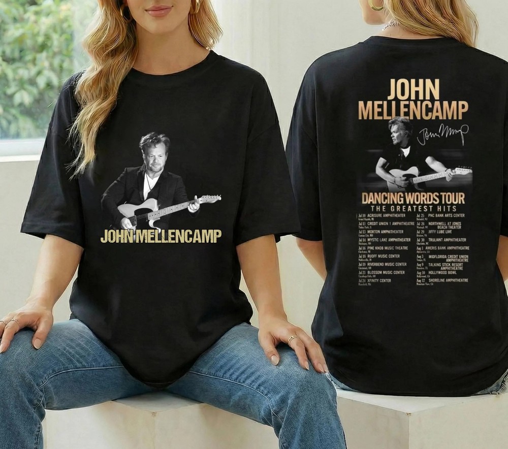 2026 John Mellencamp Dancing Words Tour Unisex T-Shirt