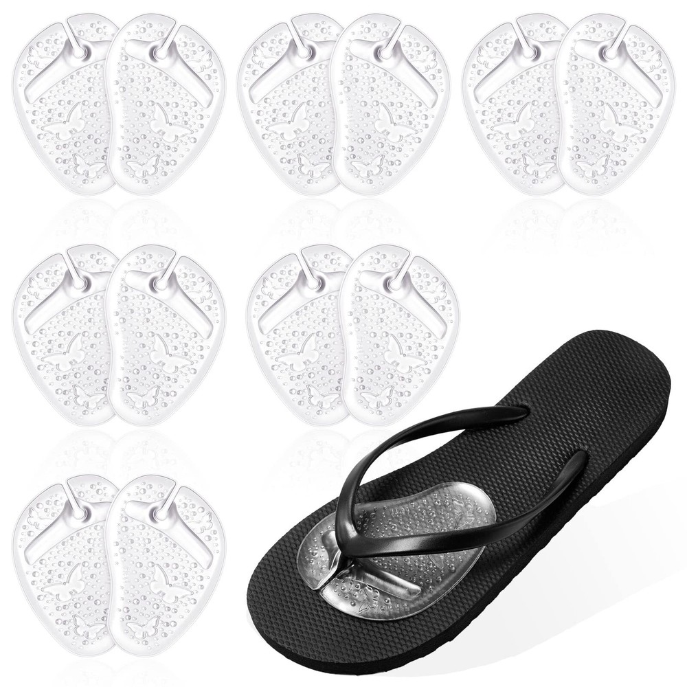 6 Pairs Gel Toe Pads for Thong Sandals – Soft Metatarsal Cushion Protectors