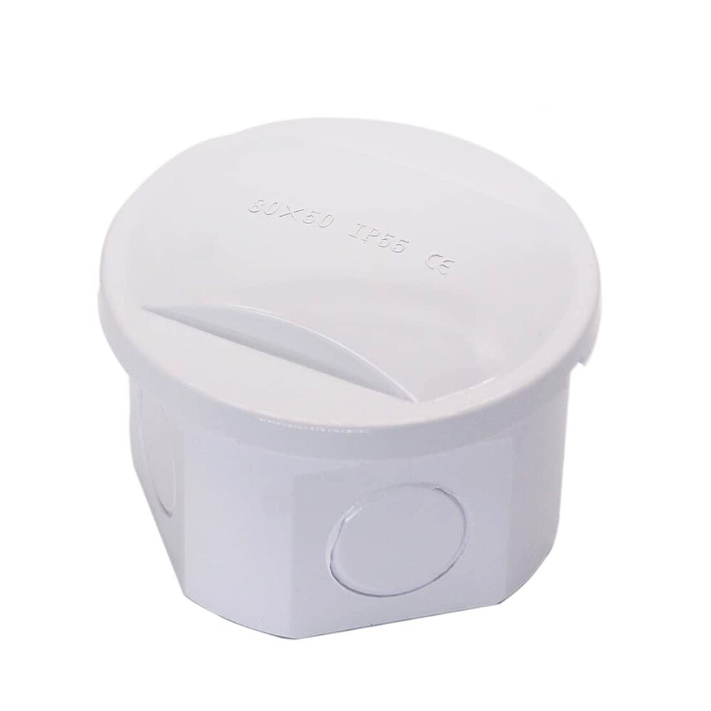 Waterproof Electrical Junction Box Reversed Holes Round ABS Project Enclosure US-image