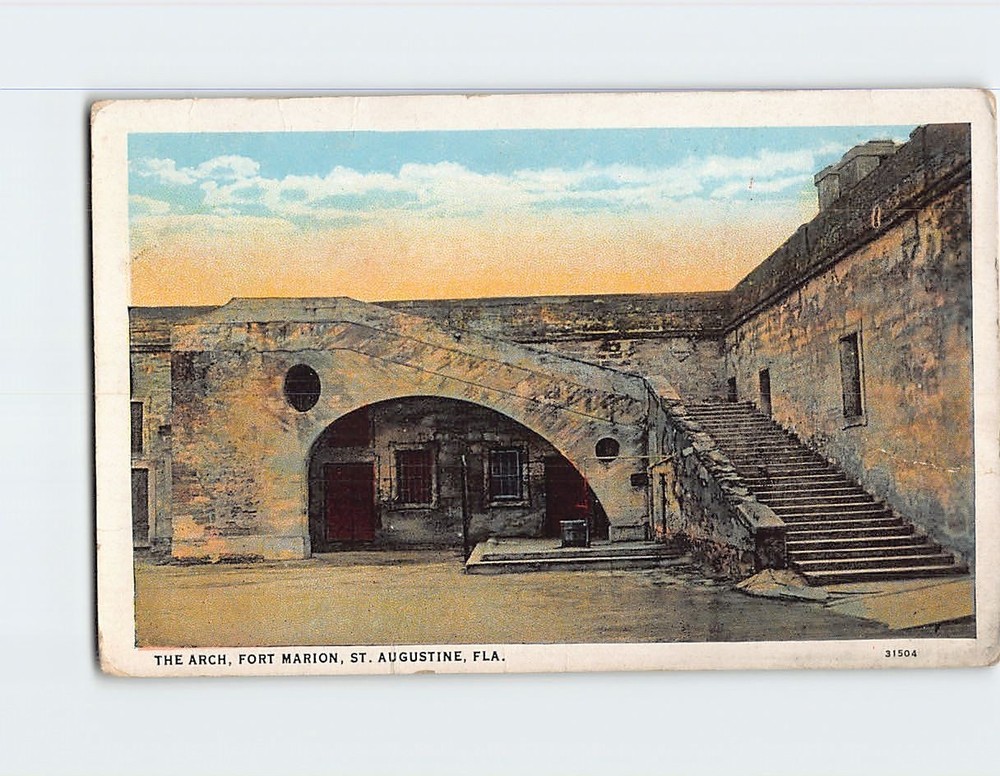 Postcard The Arch Fort Marion St. Augustine Florida USA