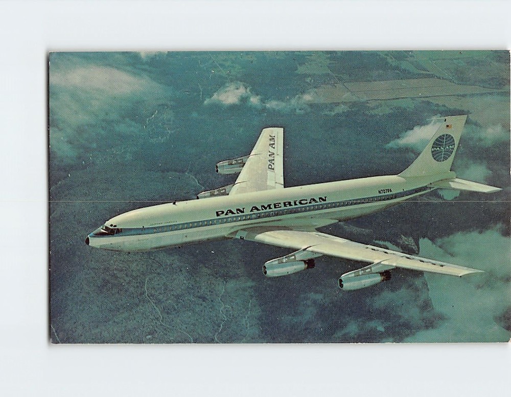 Postcard Pan American Boeing 707 Jet Clipper