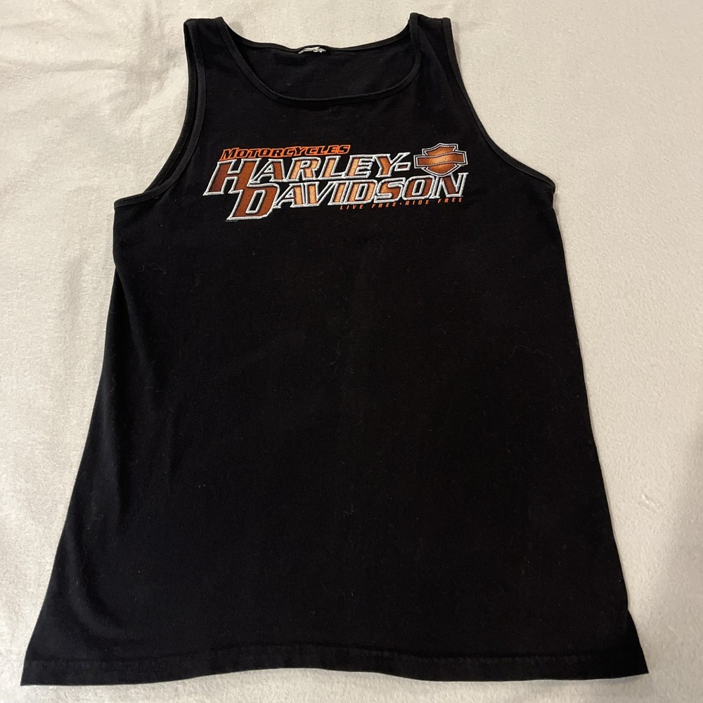 Harley Davidson Las Vegas NV Tank Top Shirt Mens M/L Black Motorcycles (READ)
