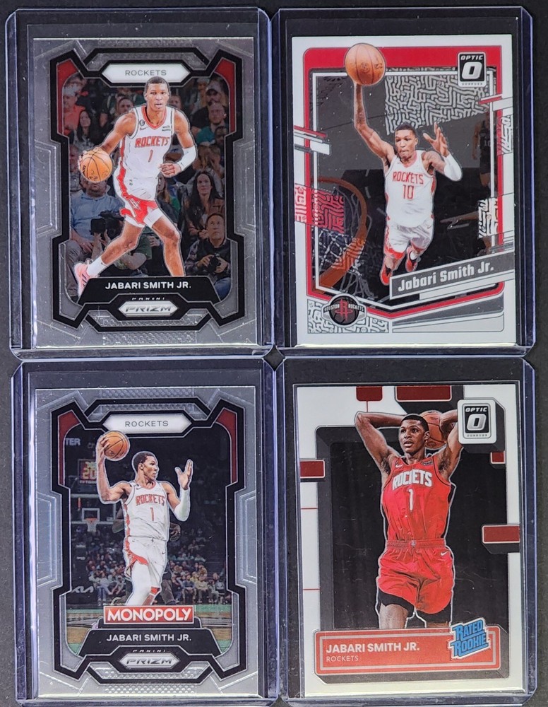 $5 4-Card Lot ⭐️ JABARI SMITH JR ⭐️ Optic RC/PRIZM/Monopoly - Houston Rockets