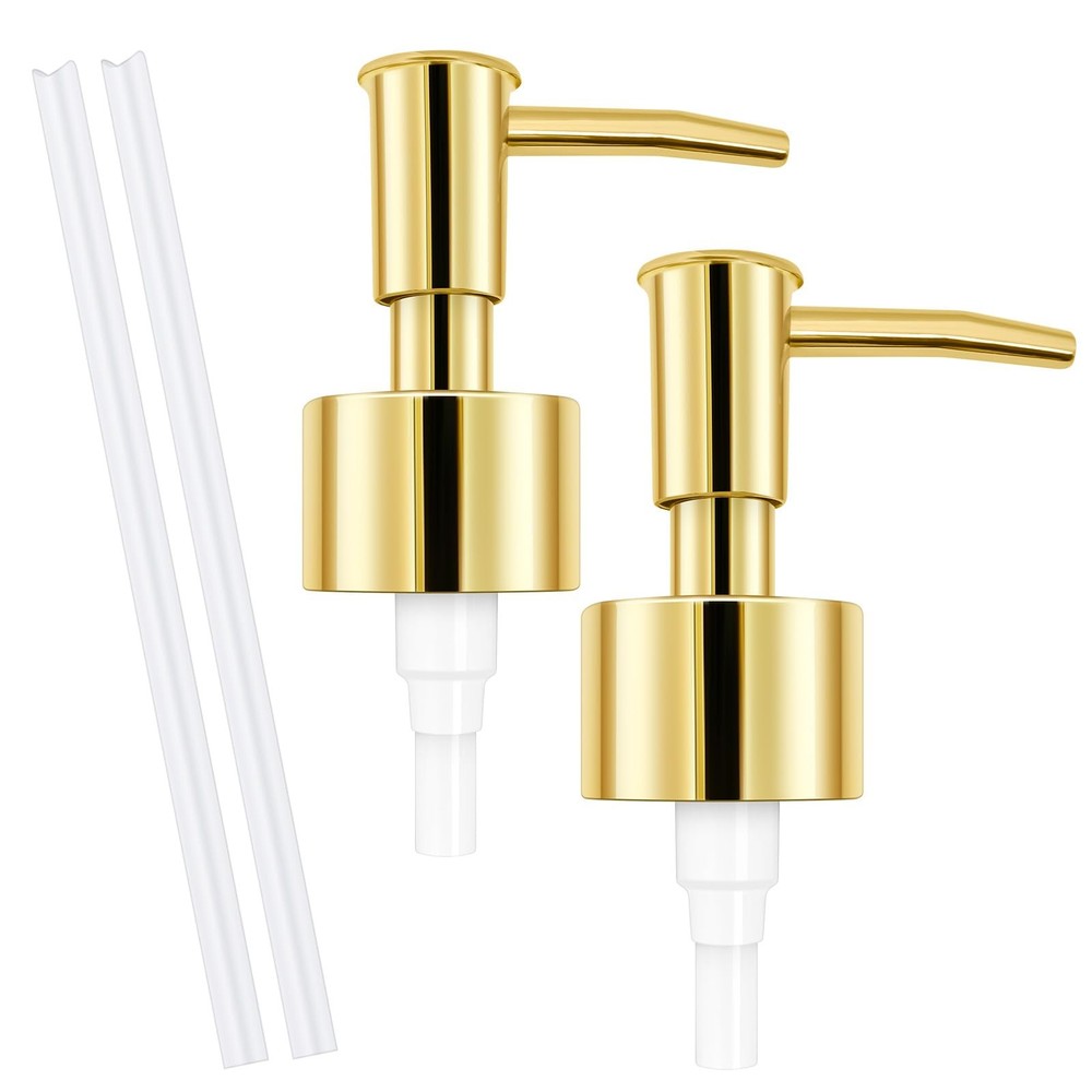 2Pack Gold Soap Dispenser Pump Replacement - for Lotion &