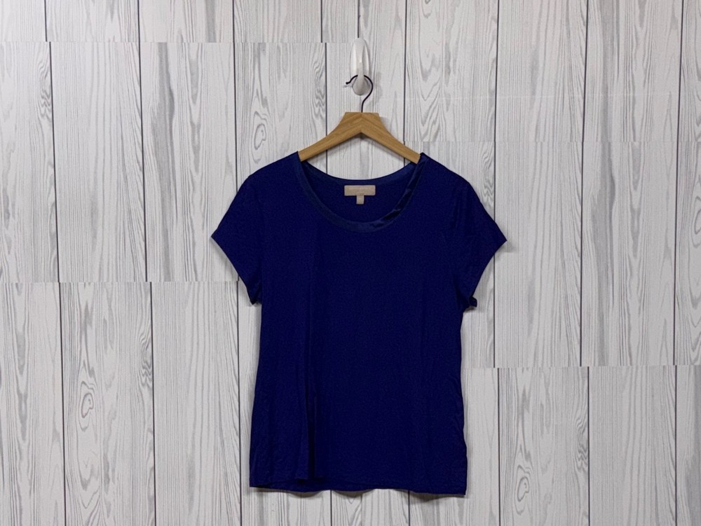 Banana Republic top womens size extra large luxe touch solid blue blouse stretch