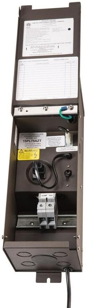 Kichler 75W Plus Series Transformer, Bronze, Landscape Lighting 15PL75AZT