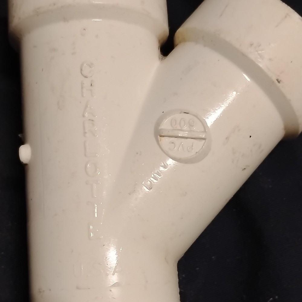 Charlotte PVC Wye Pipe Fitting 600 Corrosion Resistant, 3 Outlets