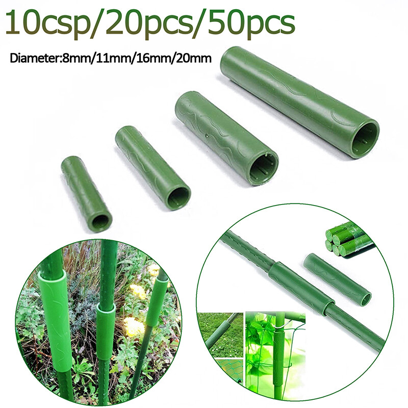 10/20/50Pcs Garden Connecting Pipe Vines Climbing Plant Support Stakes Connector