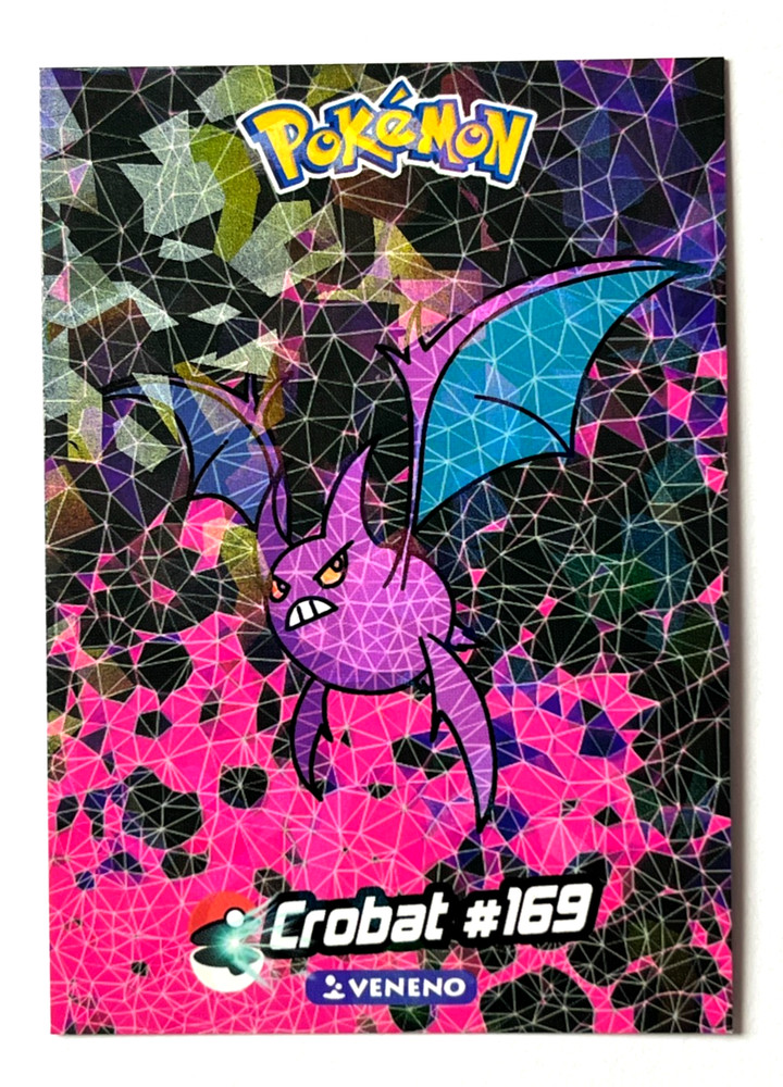 2025 POKEMON JOHTO STAINED GLASS Crystal Card #018 CROBAT Peru Foil