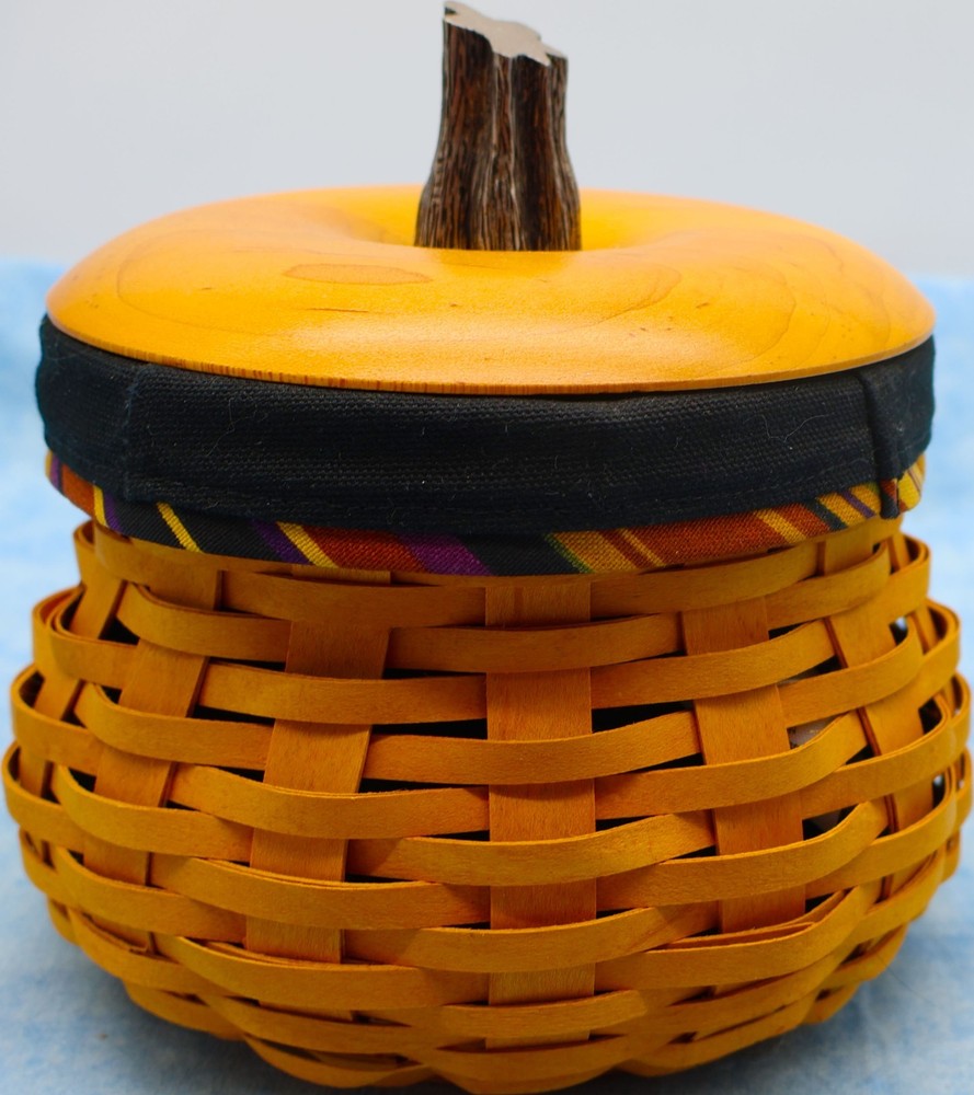Longaberger 1995 Pumpkin Basket Lid Liner Protector Fall Halloween