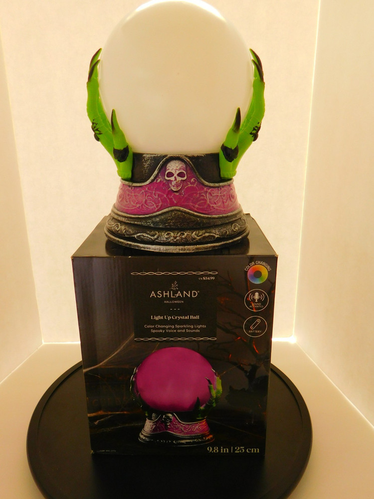 Ashland Light Up Crystal Ball Halloween Prop Sounds Color Change