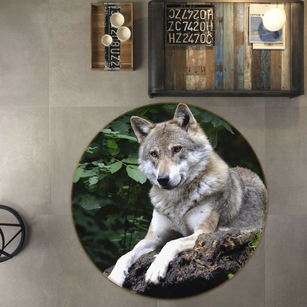 3D Grey Wolf Non-Slip Rug Mat Elegant Animal Print Carpet O1833