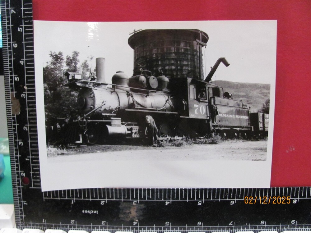 Colorado & Southern Railroad 2-8-0 Narrow Guage Locomotive 70 Photo C&S History