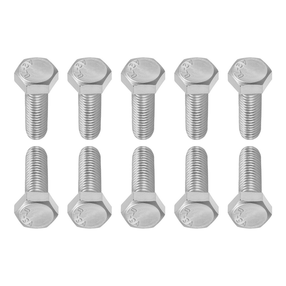 M8x25mm(DxL) 20Pack 304 Stainless Steel Hexagon Head Cap Bolts Screws