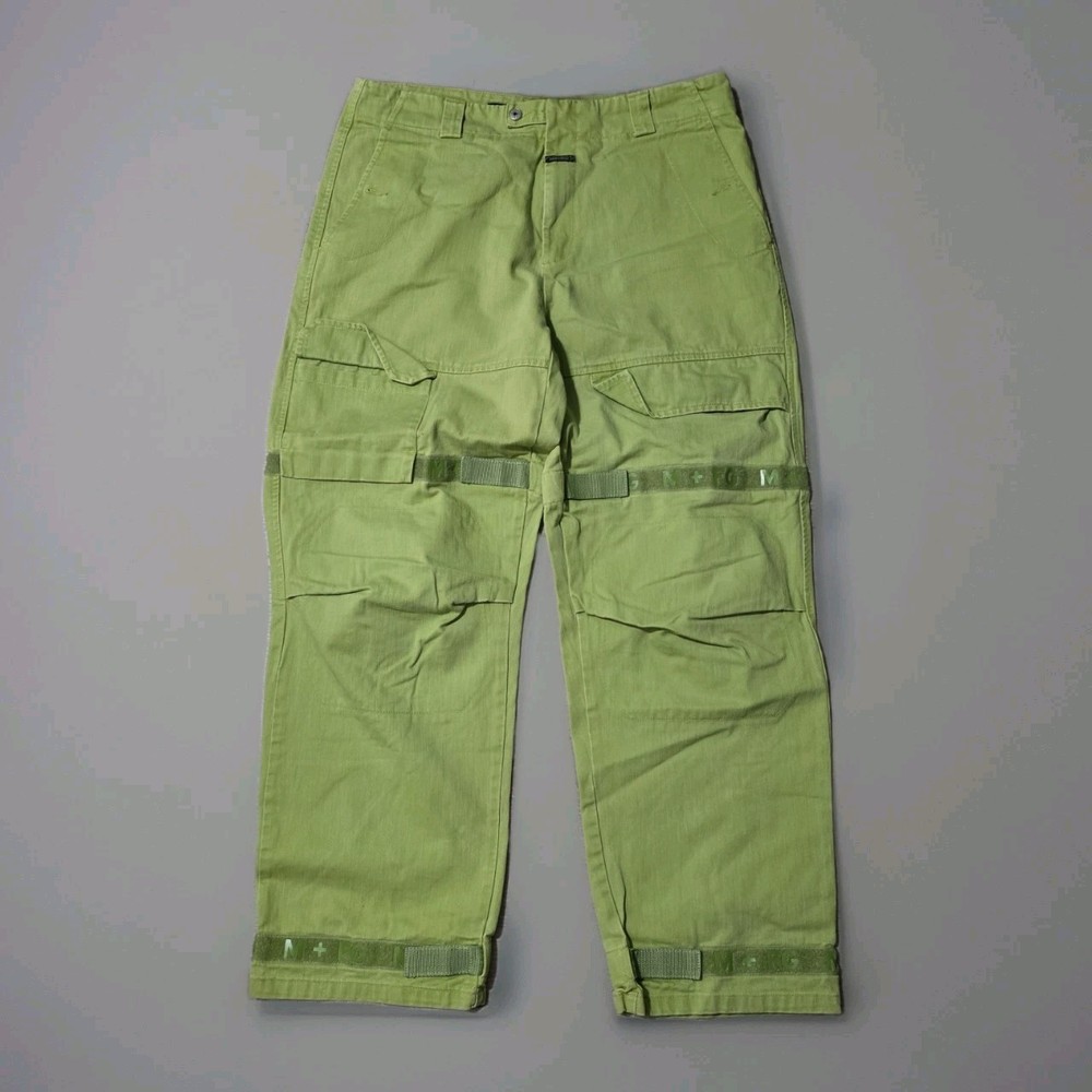 VTG Marithe Francois Girbaud Shuttle Tape Cargo Pants Green Baggy Y2K Mens 38