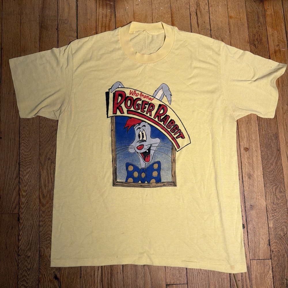 Vtg 80s Who Framed Roger Rabbit Shirt Sz. L Disney  Acme single stitch