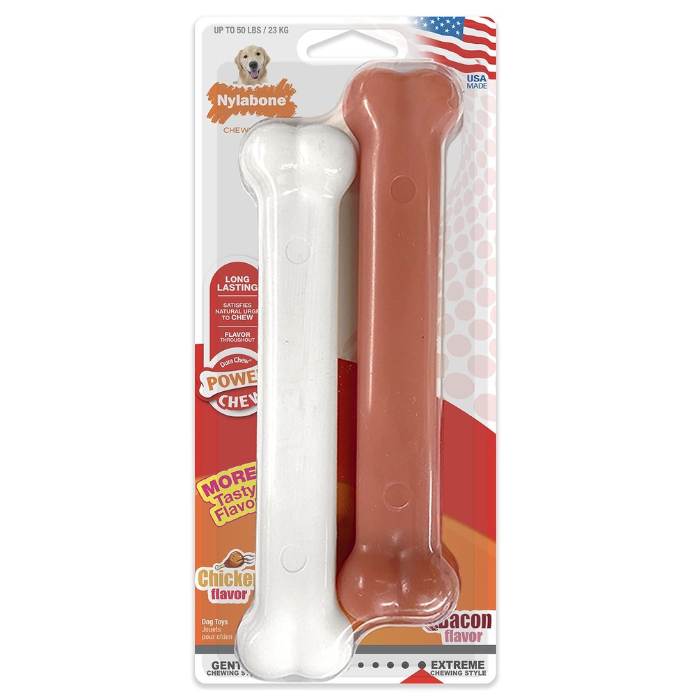 Power Chew Classic Bone Chew Toy for Dogs Durable Dog Toys for Aggressive Che...