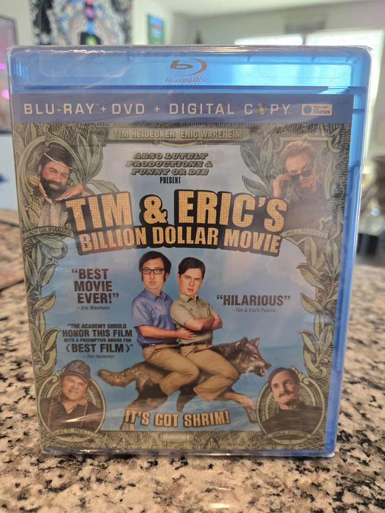 Tim and Erics Billion Dollar Movie (Blu-ray/DVD, 2012, 2-Disc Set)TONS Of Extras