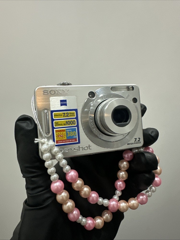 SONY CYBERSHOT DSC-W55 7.2MP Carl Zeiss Vario Tessar DIGITAL CAMERA - Silver