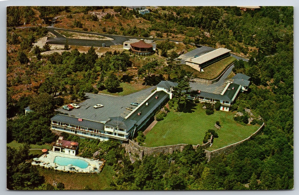 ME, Bar Harbor, Wonder View Motor Lodge, Aerial View, Vintage Postcard