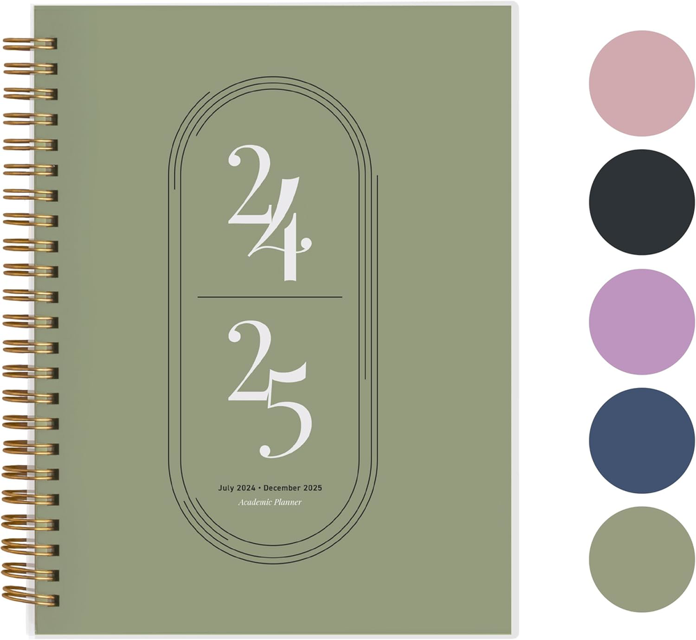Rileys 2024-2025 Academic Planner, 18-Month Weekly & Monthly Agenda, Green