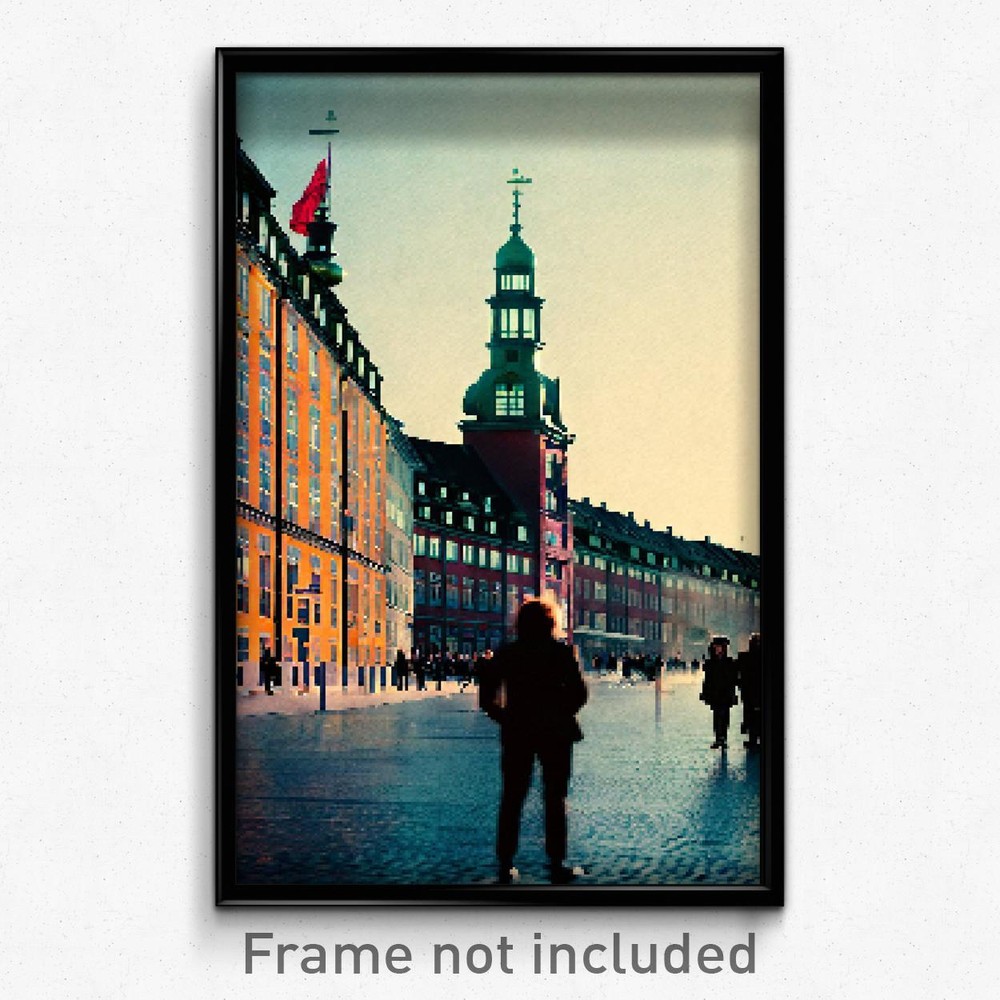 8-Bit Pixel Art Poster - Psychedelic Trippy Copenhagen Video Game Print