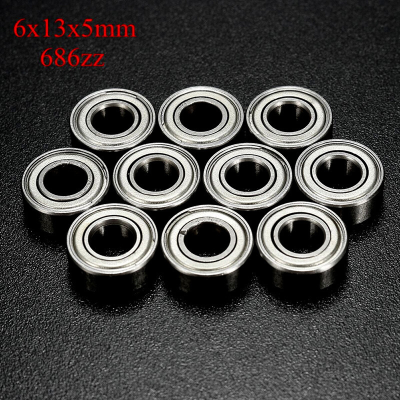 10x 686ZZ 6x13x5mm Miniature Ball Bearing 6*13*5mm Metal Shielded Mini Bearih^a