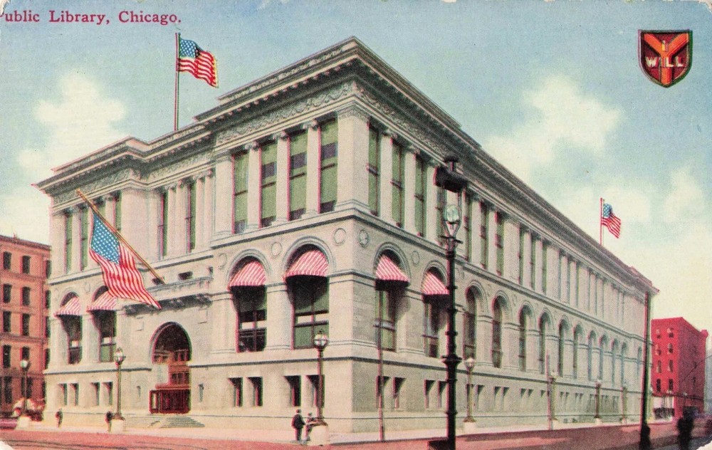 Public Library - Chicago Illinois IL - Postcard