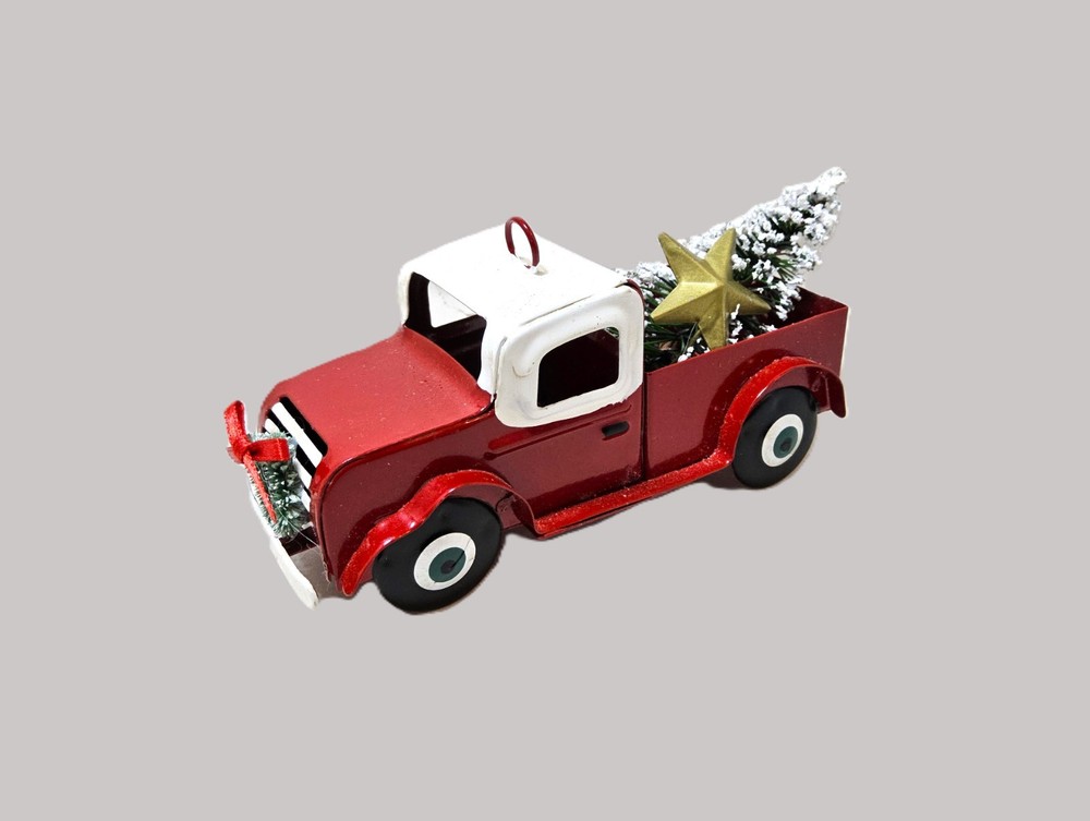 Wondershop Metal Red Truck  Christmas Tree Ornament