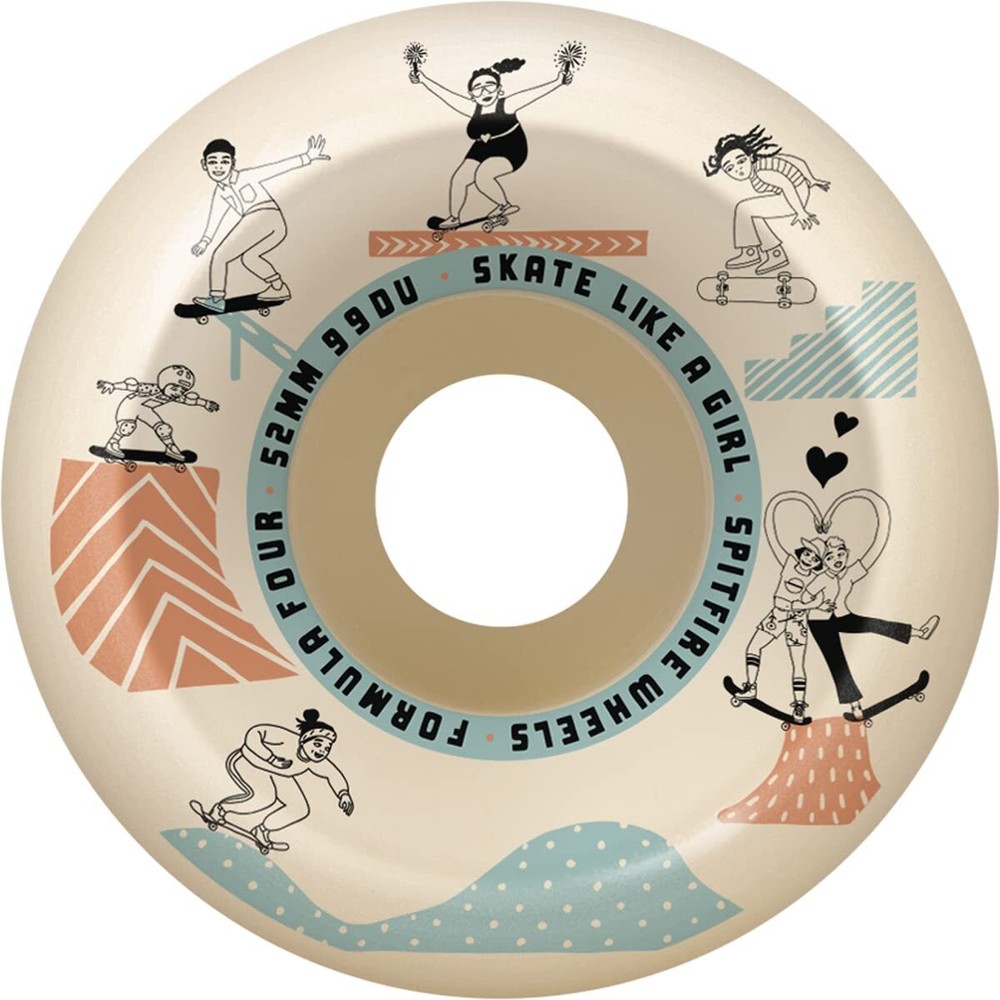 Spitfire F4 99a Con-Full Slag Sessions 52mm NAT Skateboard Wheels (Set of 4)