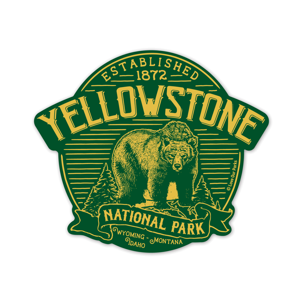 Yellowstone National Park weatherproof vinyl bumper sticker decal