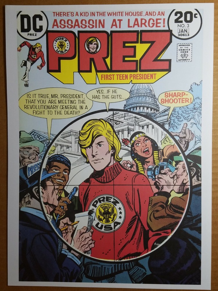 Prez 3 DC Comics Poster Art by Jerry Grandenetti