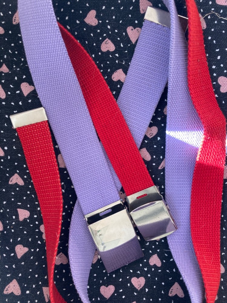 3 belts bundle chunky vintage square buckle y2k 70s 90s from london bright color