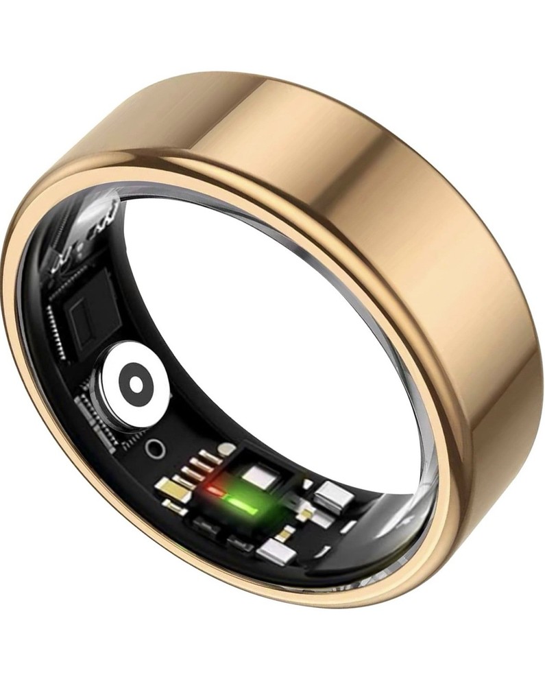 Smart Ring IP68 Size 10 Tracks Activity Sleep Heart Rate HRV Stress No Subscription Needed