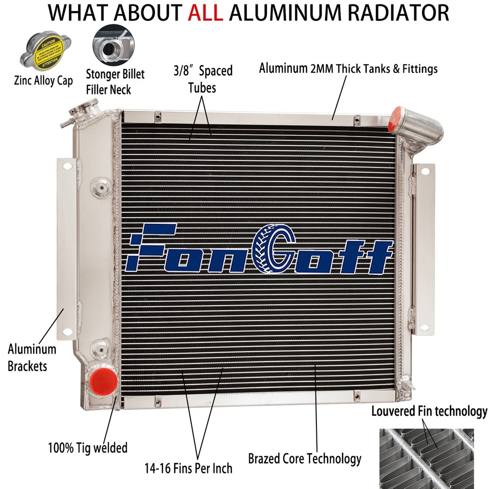 3 Row Aluminum Radiator For 1970-81 International Harvester Scout II V8 #7180