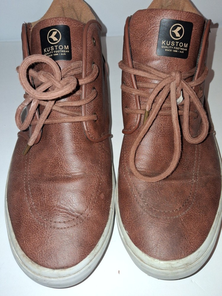 Kustom Brand Men's Shoes Hotham Brown Lace Up Size 13