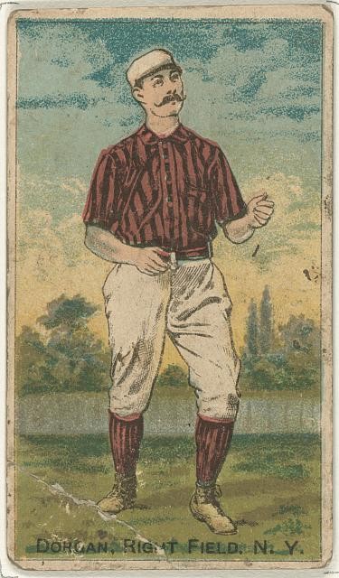 Mike Dorgan New York Giants 1887 Baseball Card Portrait Richt Field N Y