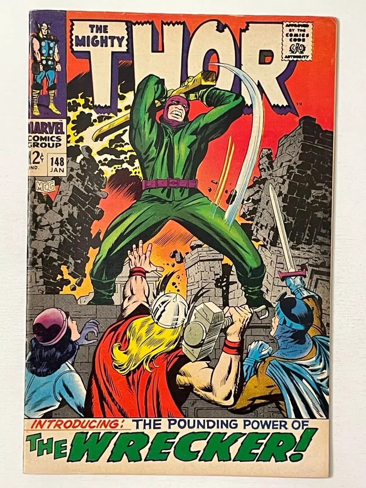 Silver Age Marvel MIGHTY THOR (VOL 1) # 148 THE WRECKER 1ST APPEARANCE VG/F 1968