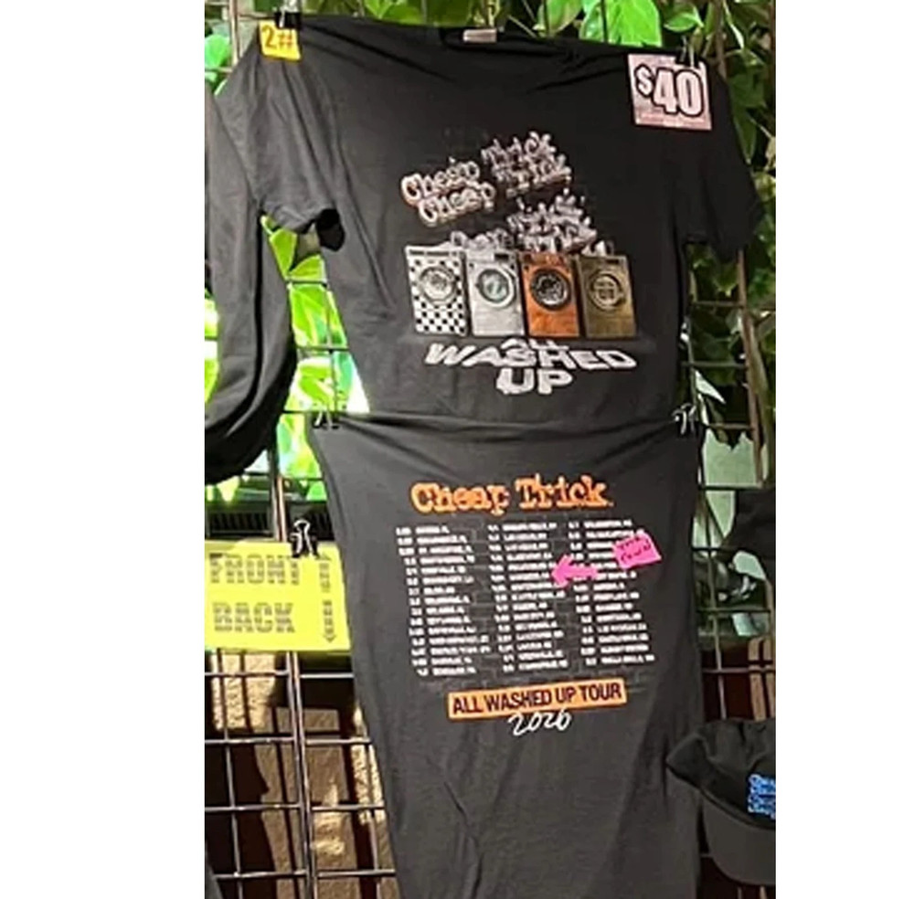 Cheap Trick All Washed Up Tour 2026 Reprint Concert T-Shirt