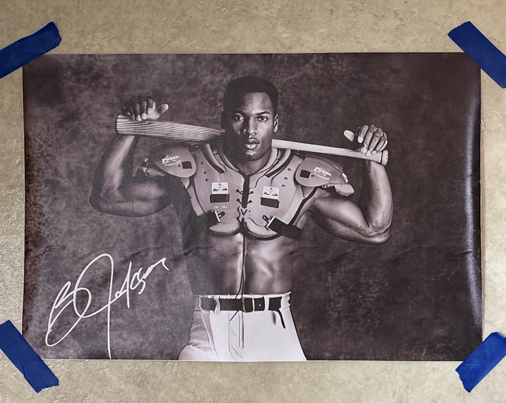 Bo Jackson - Football - Baseball  Sports Poster MLB NFL ✅ Canvas Wall Art 12x18”