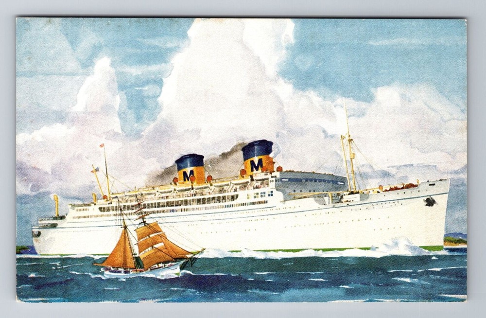 Los Angeles CA-California, Matson Line, S.S. Lurline, Vintage Souvenir Postcard