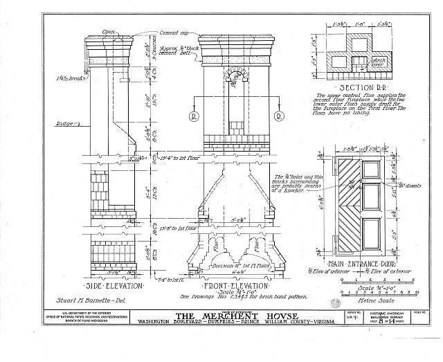 HABS VA,76-DUMF,1- sheet 8 14 - Merchent House, Main Street, Dumfries, Prince
