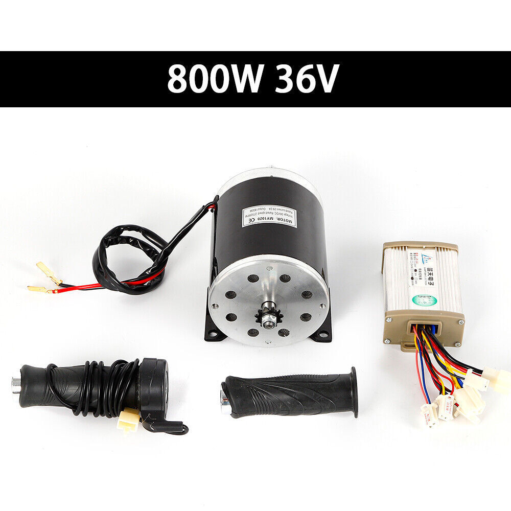 800W 36V Electric Brush Motor Kit for E-Bike Go Kart w/Speed Controller MY1020