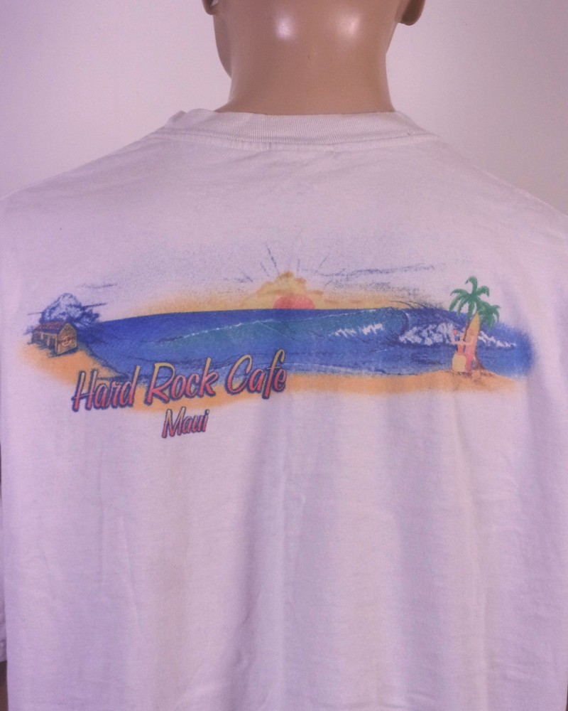 vintage 90s 00s Y2K Hard Rock Cafe Maui T-Shirt 2 Sided SZ XL