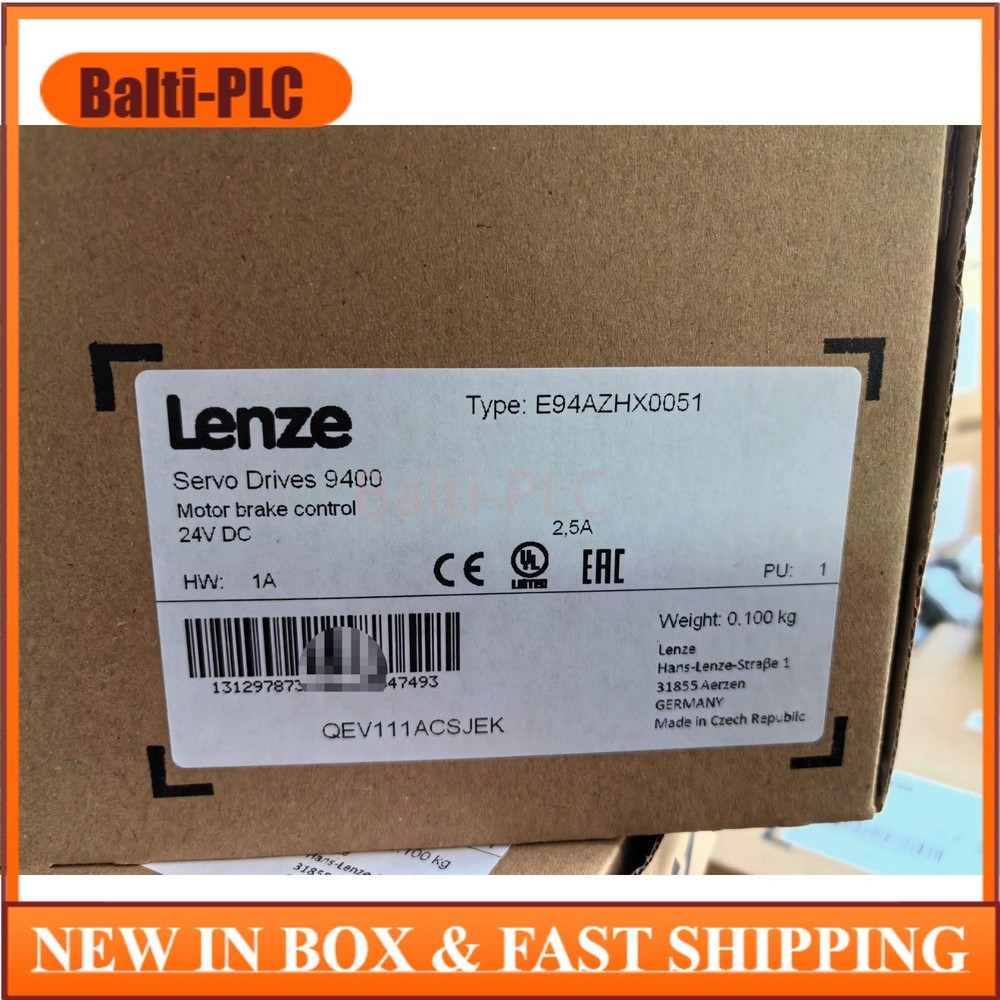 New in Box Lenze E94AZHX0051 Motor Brake Control 24VDC HW: 1A  US stock