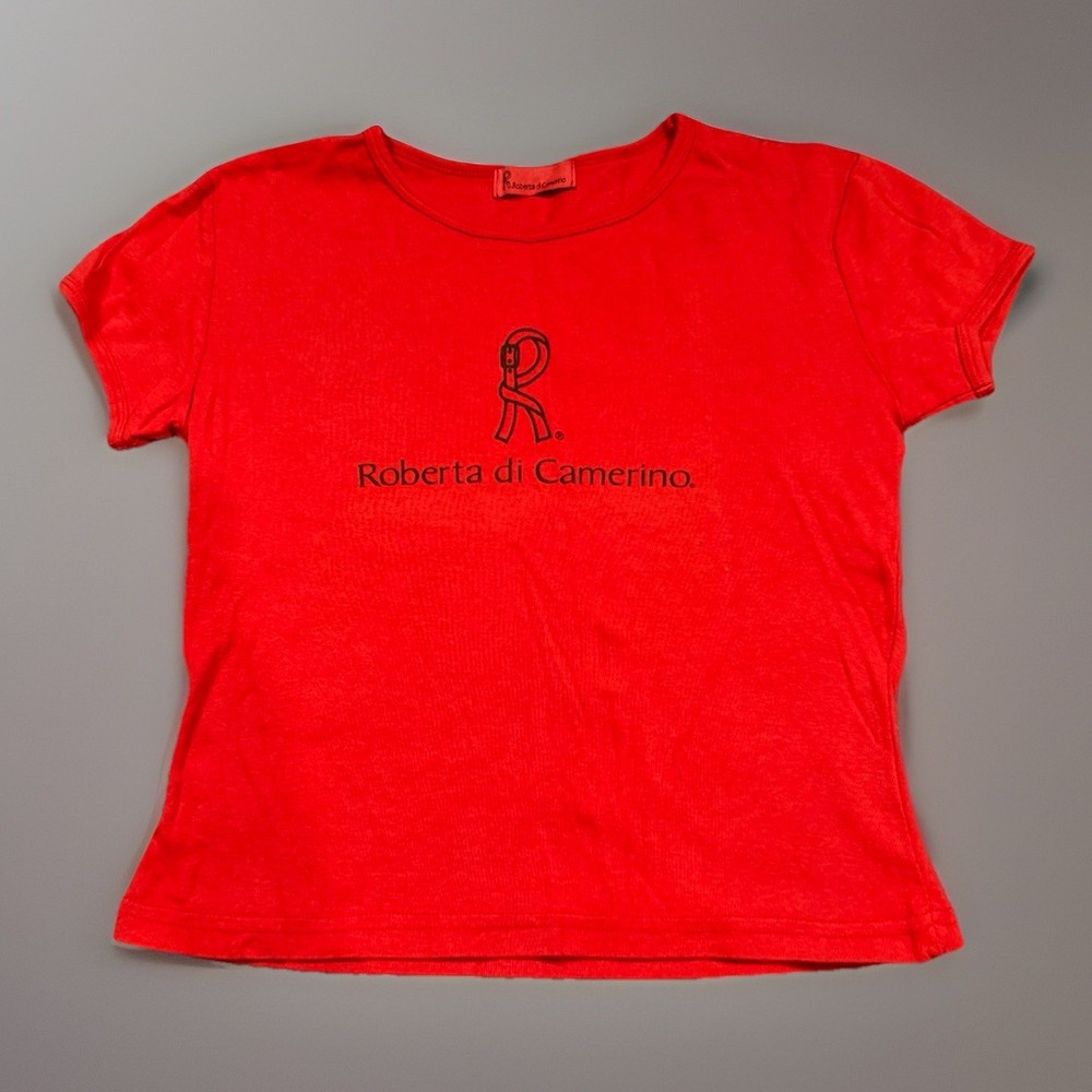 Vintage 90’s Roberta di Camerino Women’s Red T Shirt Size Medium Made In USA